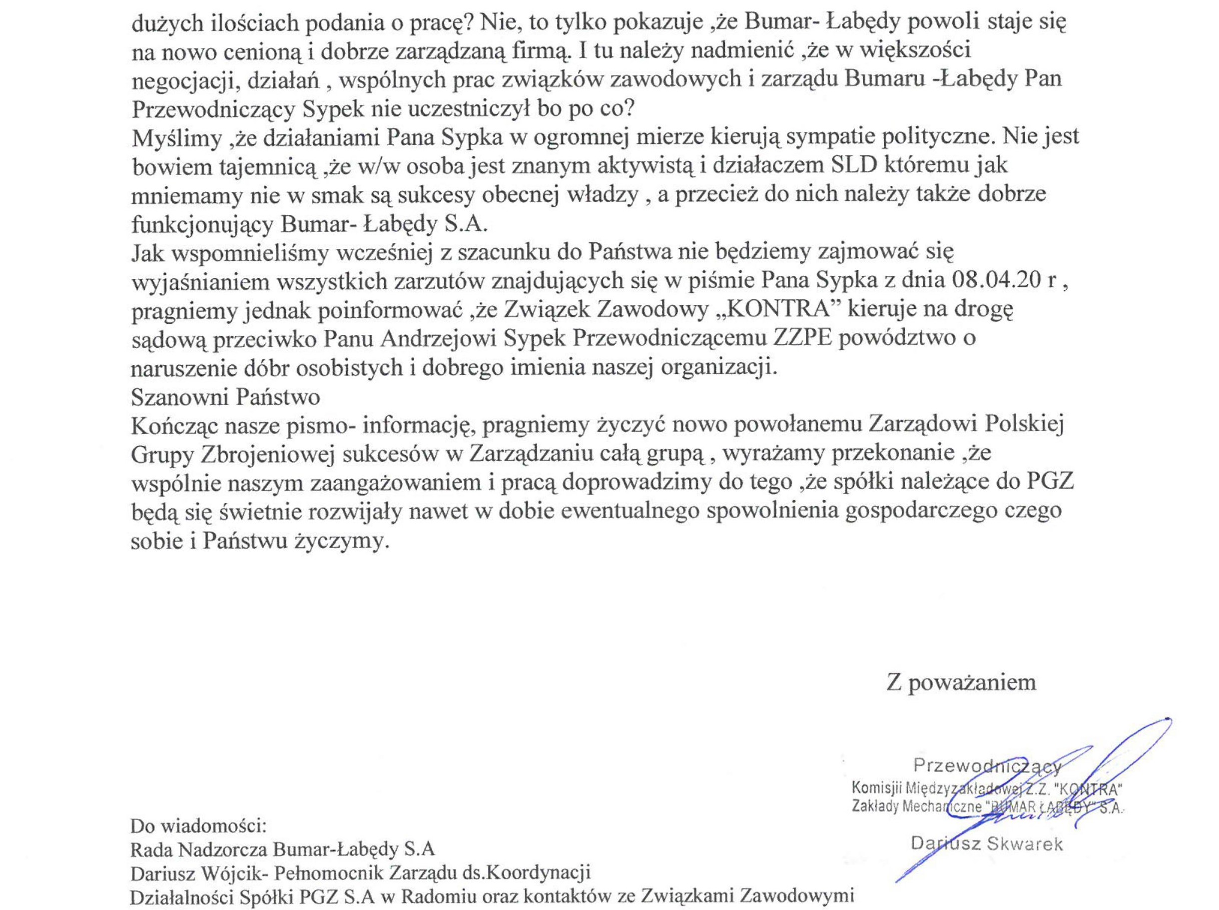 pismo Kontra oszczerstwa 2 1 
