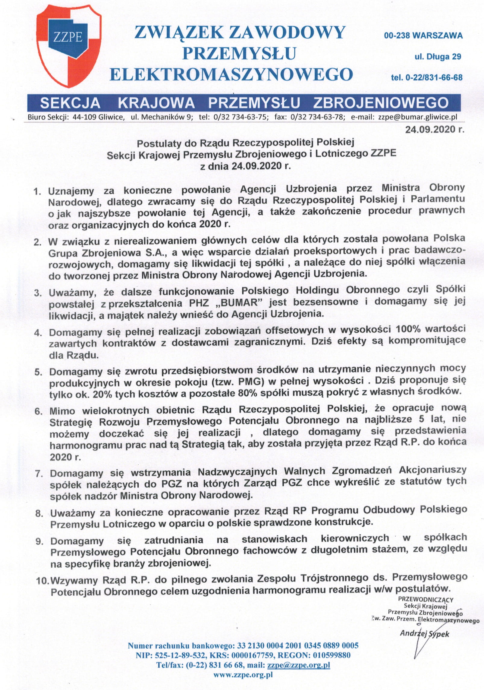 pismo do Premiera Polski akcja protestacyjna 3