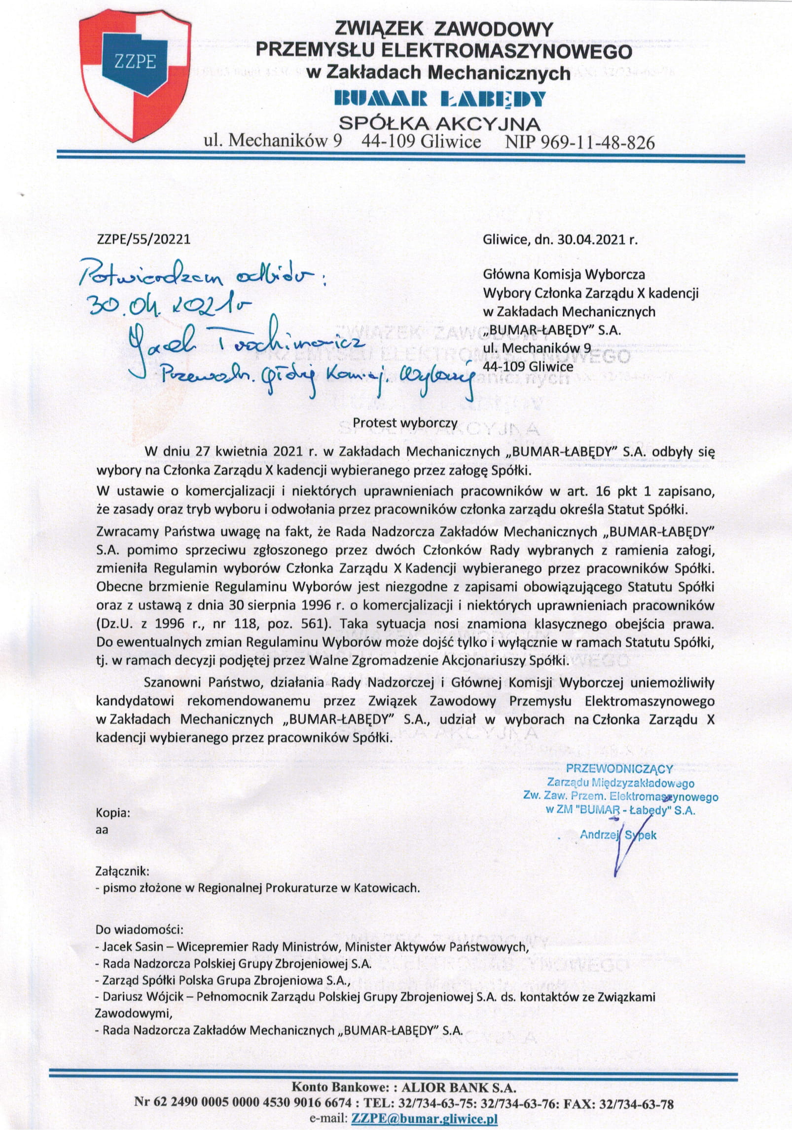 protest wyborczy I tura 1
