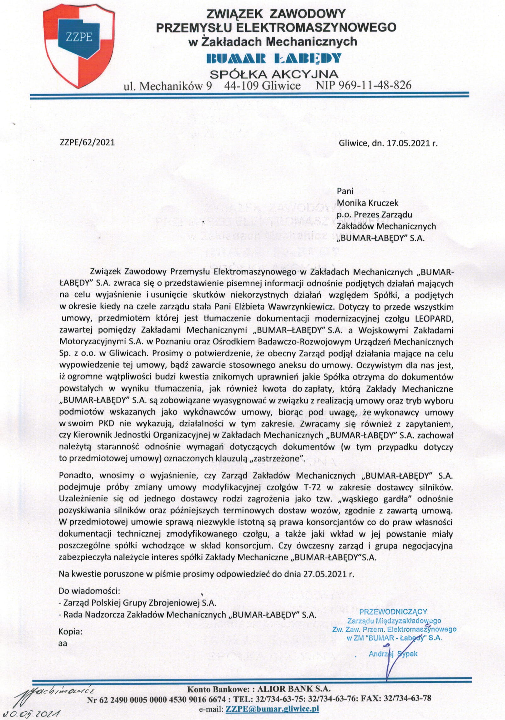 zapytanie kontrakty 1